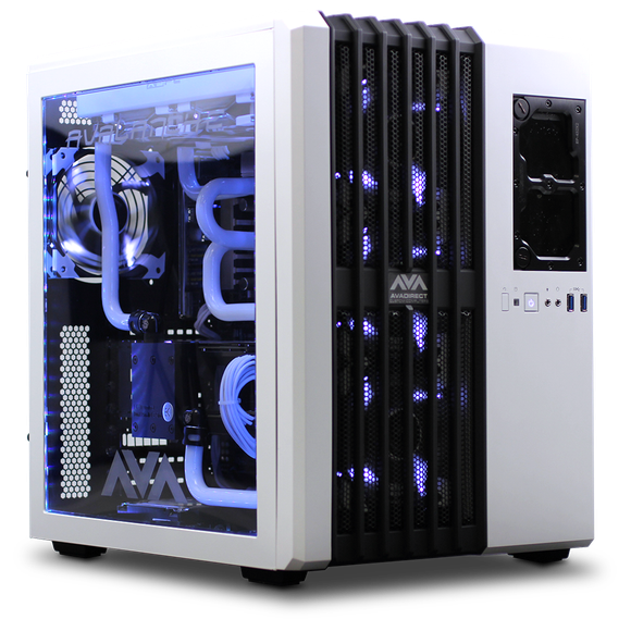 Computer desktop con componenti e illuminazione gaming